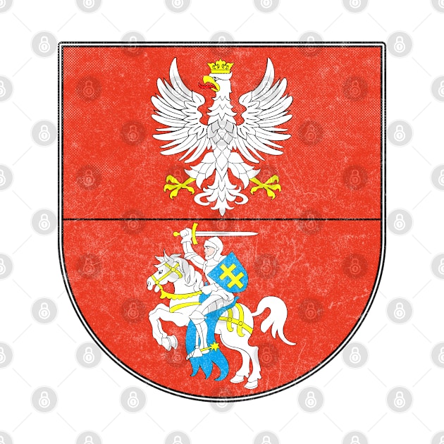 Podlasie Voivodeship // Vintage Look Faded Coat Of Arms Design by DankFutura