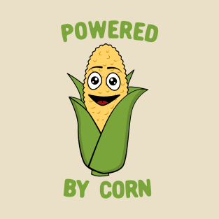 Powered By Corn, Cute Kawaii Corn T-Shirt