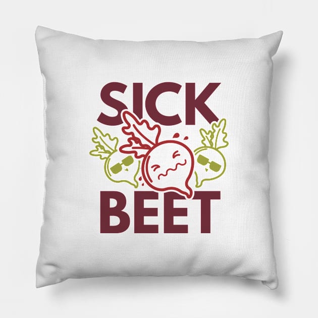 Sick Beet Pillow by VectorPlanet