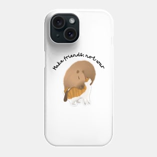 make friends, not war Phone Case