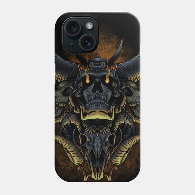 SKULL ABSTRACT Phone Case by AWANG ART STUDIO