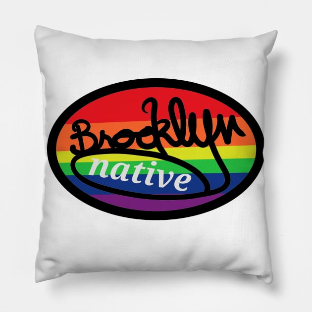 Pride colors Brooklyn Pillow by Duendo Design