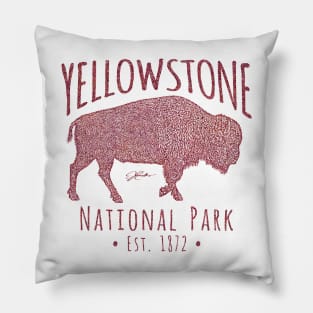 Yellowstone National Park, Walking Bison Pillow