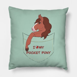 Pocket Pony (Sorrel/Chestnut Version) Pillow