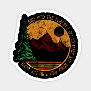 Into The Forest I Go Funny Hiking Camping Magnet