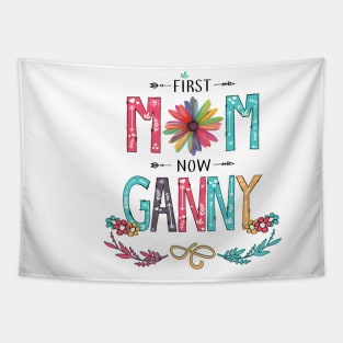 First Mom Now Ganny Wildflowers Happy Mothers Day Tapestry