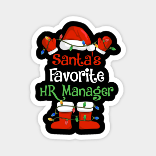 Santa's Favorite HR Manager Funny Christmas Pajamas Magnet