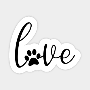 Love Dogs Cats Cat Dog Family Heart Gift Cute Text Funny Paws Magnet