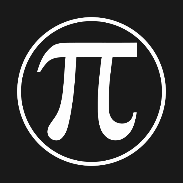 Pi Logo - Pi Symbol in a Circle - White Text by Lyrical Parser