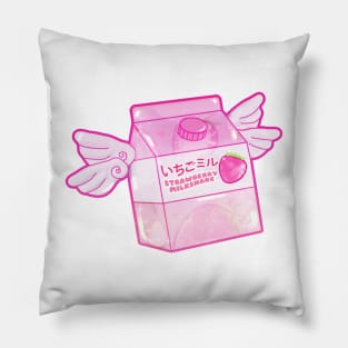 Japanese Aesthetics Kawaii Strawberry Milk Shake Pillow