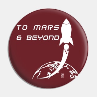 Mars Mission (white design) Pin