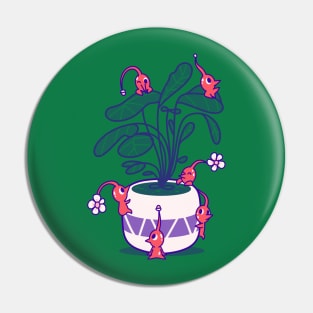 Red Planter Pin