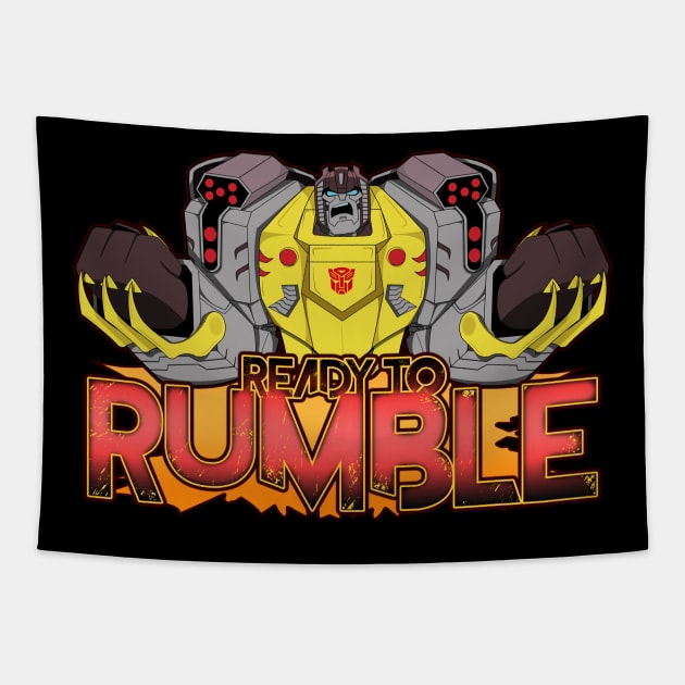 Transformers Cyberverse Grimlock Ready to Rumble Tapestry by nicitadesigns