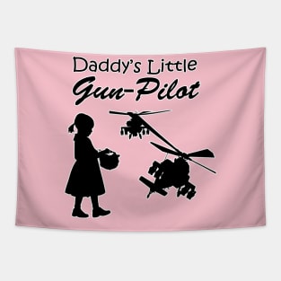 Gun Pilot - Girl Daddy's Little Gun Pilot Tapestry