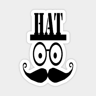 funny face with HAT Magnet