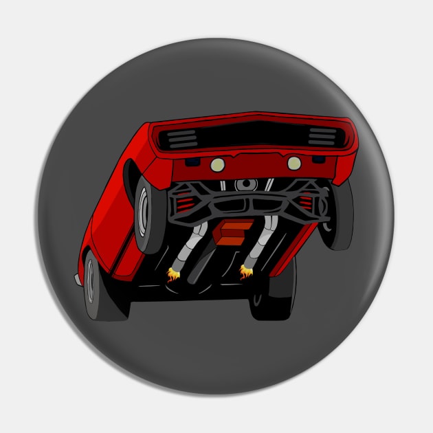 Red 1969 drag car Pin by Ugga Dugga Designs