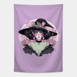 Cute Elven Witch Tapestry