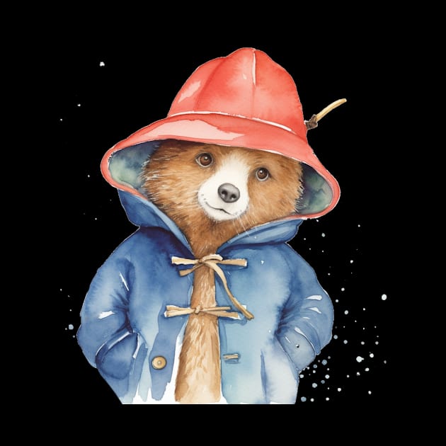 Paddington Bear Watercolour Illustration by Kit'sEmporium