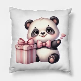 Valentine Love Panda Bear Pillow