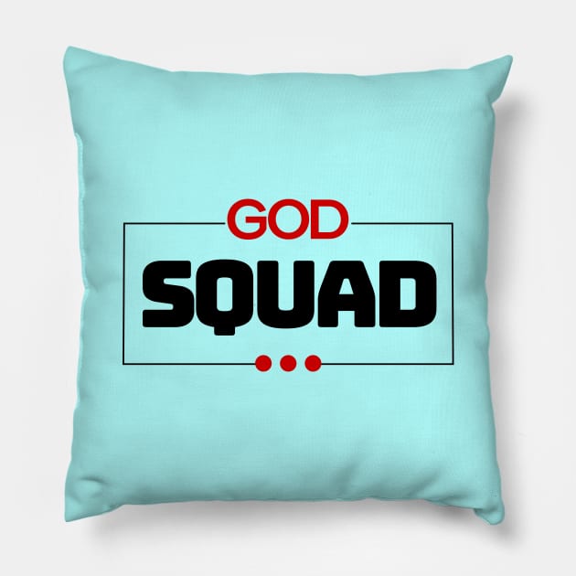 God Squad | Christian Typography Pillow by All Things Gospel