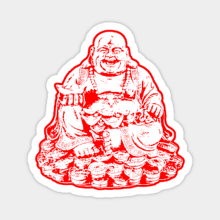 Buddhist Art Red Color Magnet