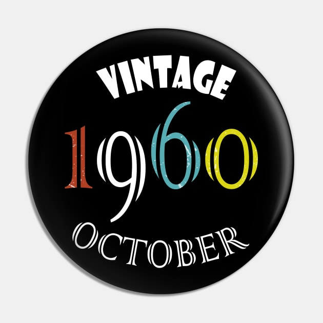 1960 - Vintage october Birthday Pin by rashiddidou