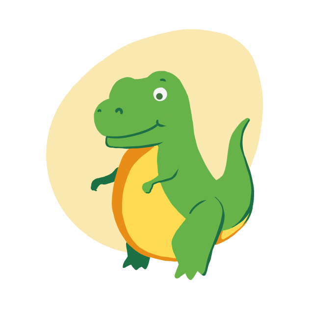 Cute Green T-Rex, Dinosaur, Tyrannosaurus by hugadino