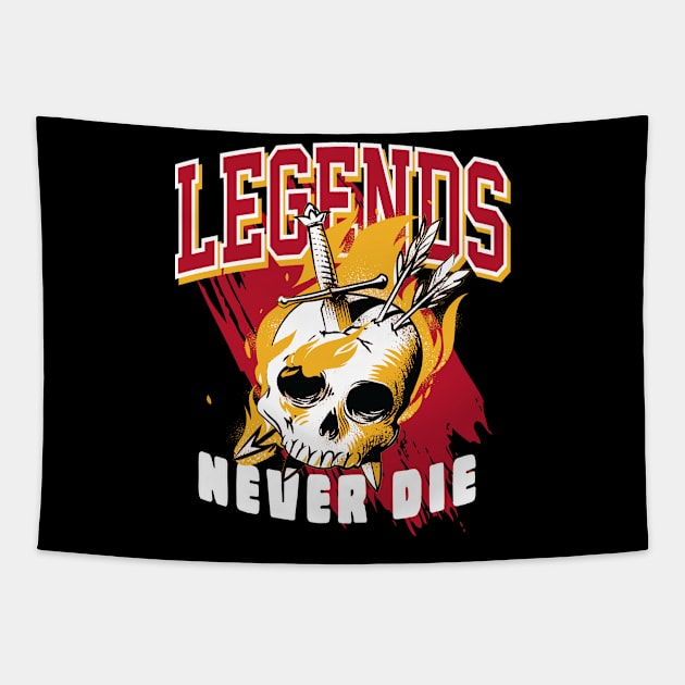 Legends Never Die Cardinal Tapestry by funandgames