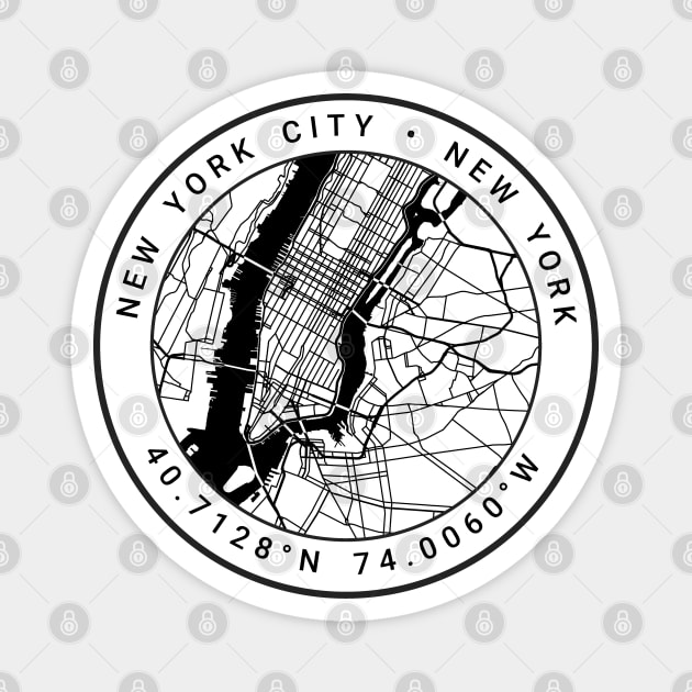 New York Map Magnet by Ryan-Cox