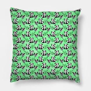 Mama and Baby Panda Pattern Pillow