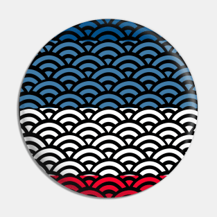 Retro Japanese Clouds Pattern RE:COLOR 23 Pin