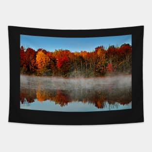 Autumn Morning On The Lake Tapestry