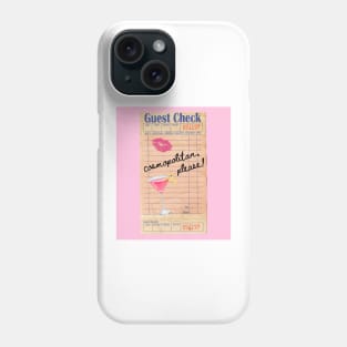 Cosmopolitan Cocktail Y2k Pink Guest Check Print Phone Case