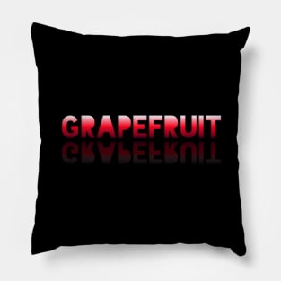 Grapefruit - Healthy Lifestyle - Foodie Food Lover - Graphic Typography - Red Pillow