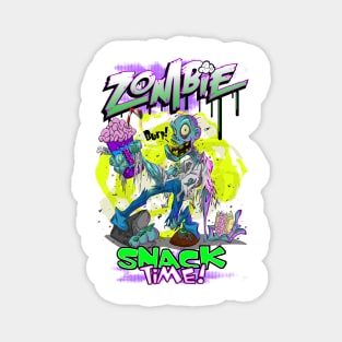 Zombie snack time Magnet