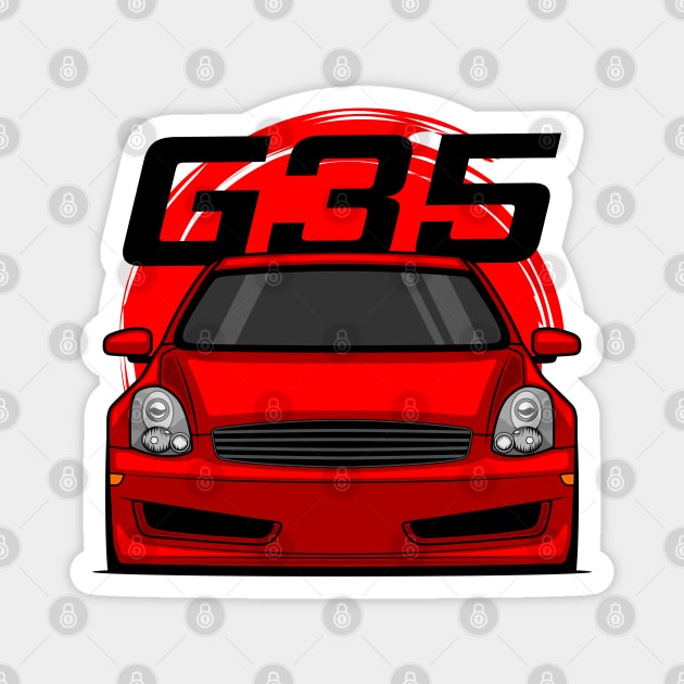 Front Red G35 JDM Magnet by GoldenTuners