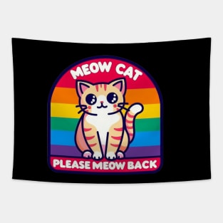 baby lasagna meow cat Tapestry