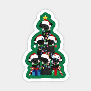 Black Lab Puppy Christmas Tree Magnet