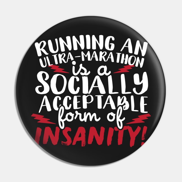 Running An Ultra Marathon Is A Socially Acceptable Form Of Insanity Pin by thingsandthings