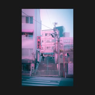 Vaporwave Aesthetic Tokyo Pink Japan Citypop lofi moody vibe T-Shirt