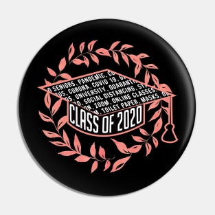 Class of 2020 Graduation Cap Red Crown Pin