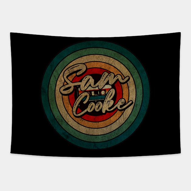 Sam Cooke  -  Vintage Circle kaset Tapestry by WongKere Store