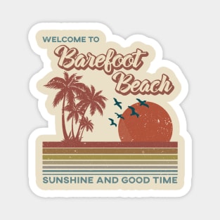 Barefoot Beach - Barefoot Beach Retro Sunset Magnet