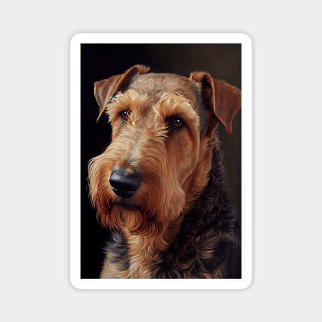 Airedale Terrier Magnet by ABART BY ALEXST 