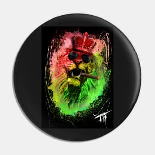 Rasta lion Pin