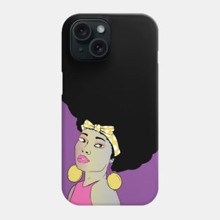 Black Woman Retro Portrait Phone Case