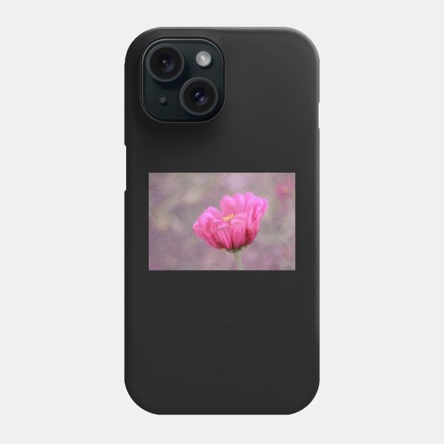 Pink Zinnia Phone Case by EileenMcVey