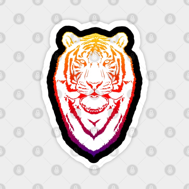 Tiger king (dmulticolor) Magnet by pArt