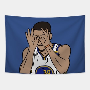 Steph Curry 3 Point Goggles Tapestry