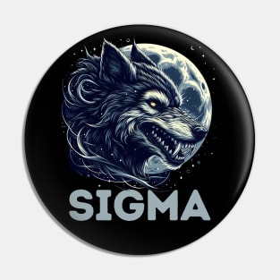 Sigma Lone Wolf Werewolf Sigma Male Teens Pin